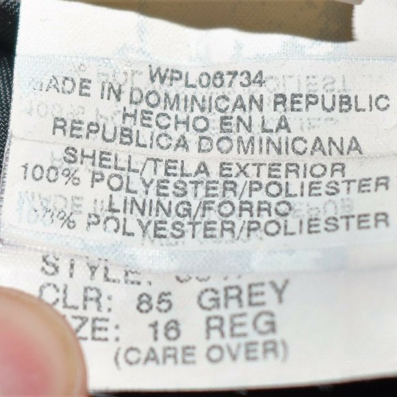 Public Notices Gray Striped Suit Jacket Size 16R - Picture 5 of 5